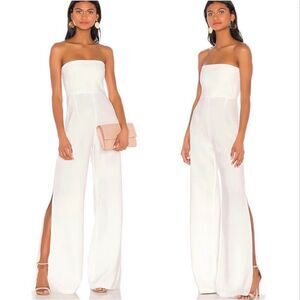 Nookie White Strapless Wide-Leg Jumpsuit